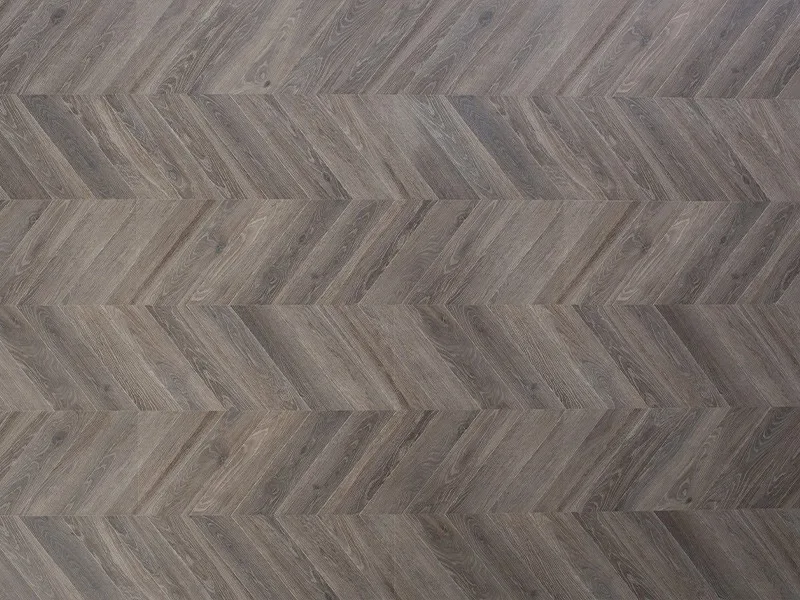 Chevron Herringbone Waterproof Laminate Flooring Grey Oak Wood Look
