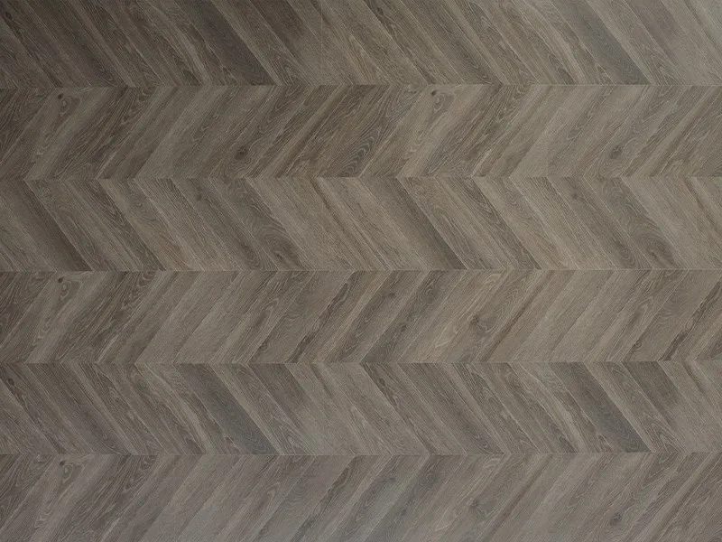 Chevron Herringbone Waterproof Laminate Flooring Grey Oak Wood Look 5