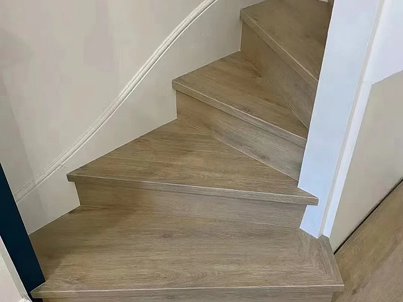 Click-Lock Folded SPC Stair Nose Supplier | Matching Stair Edge for SPC Flooring 5