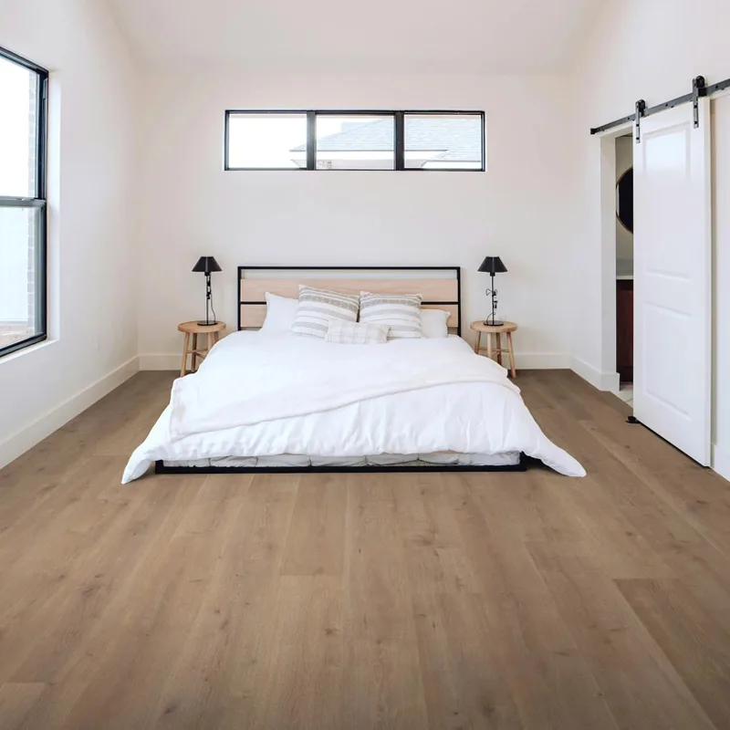 Click Lock Waterproof Flooring Warm Oak SPC Rigid Core Vinyl Flooring for Bathroom Commercial Project 3