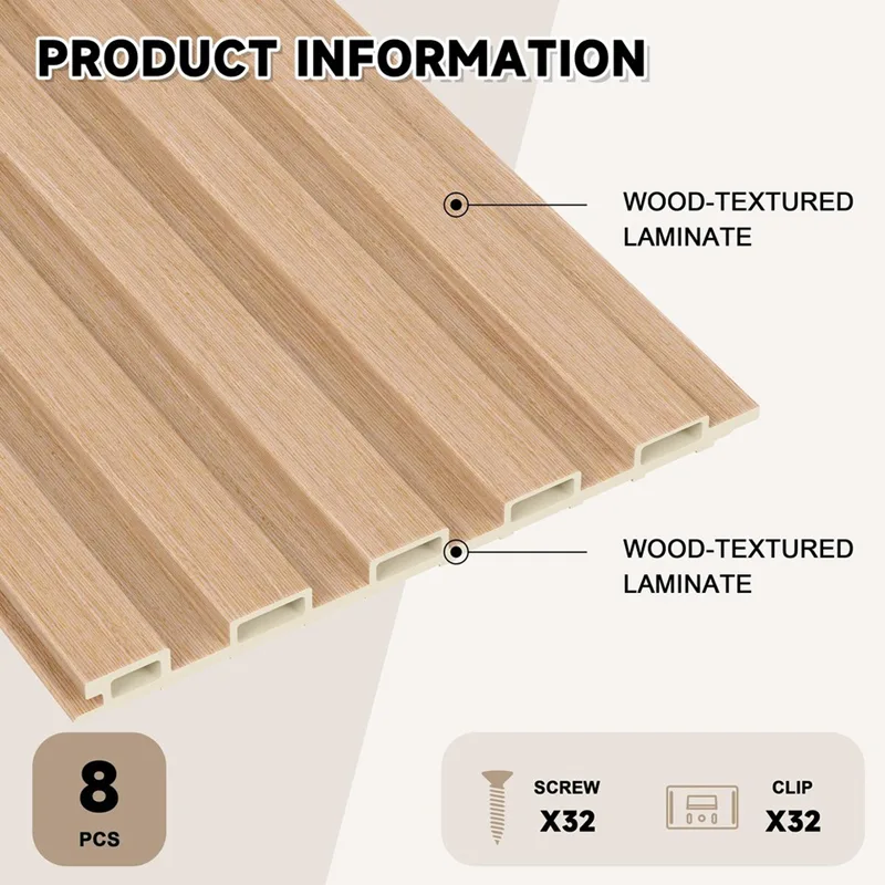 Decorative WPC Fluted Wall Panel Supplier for Interior Wall Cladding 6