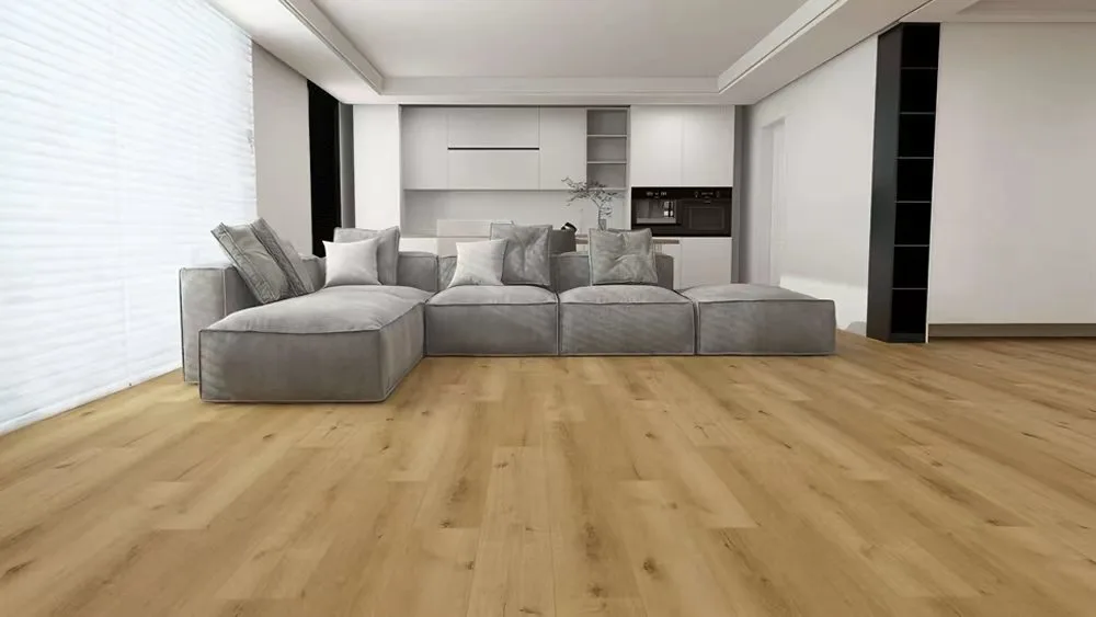 SPC Rigid Core Flooring Manufacturer Lumber Oak Waterproof Click Lock Vinyl Flooring for Living Room Bedroom 8