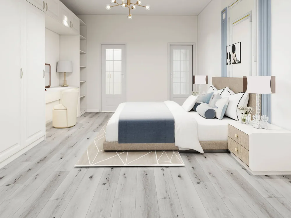 Waterproof SPC Flooring Click Lock Oak Series Rigid Core Vinyl Flooring for Residential and Project Use 8