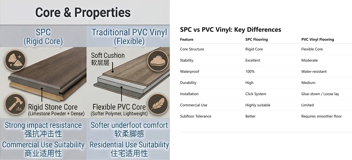 SPC Floor vs PVC Vinyl Floor: What’s the Difference and Which One Is Better?